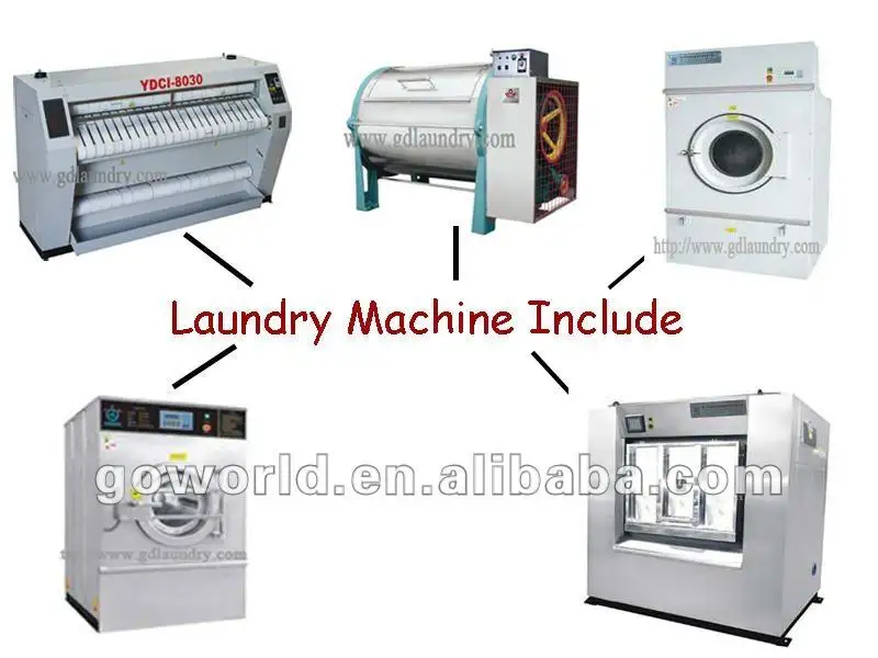 GOWORLD stainless steel semi automatic laundry machine Easy to control for Commercial laundromat150 2