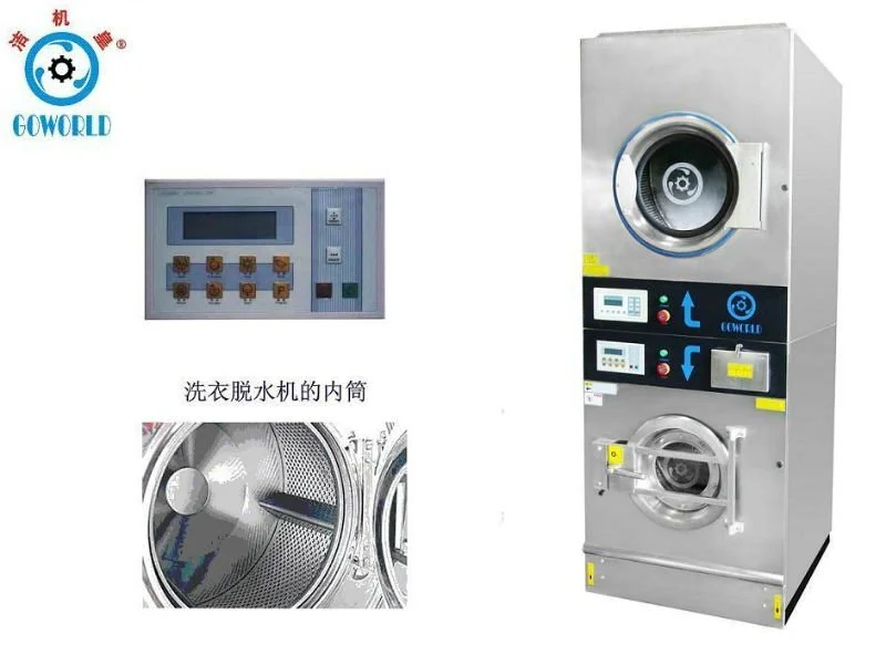 GOWORLD stainless steel semi automatic laundry machine Easy to control for Commercial laundromat584 6
