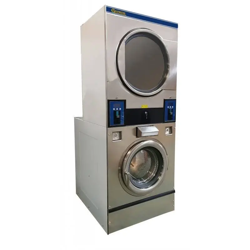 10.5kg-25kg Coin operated combo washer dryer for restaurants,railway company,fire brigade 1