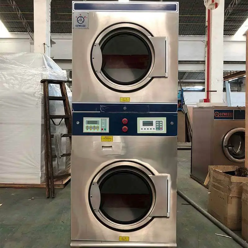 Low Noise stackable washer dryer combo commercial electric heating for fire brigade 2