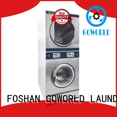 Low Noise stackable washer dryer combo stack LPG gas heating for fire brigade 1