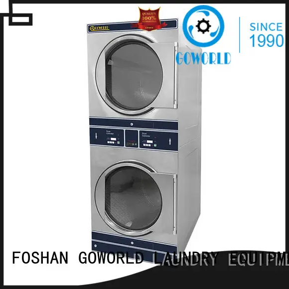GOWORLD Low Noise stacking washer dryer electric heating for laundry shop 1