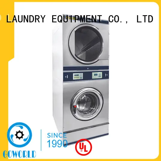 GOWORLD 8kg15kg stackable washer and dryer sets natural gas heating for hotel 1