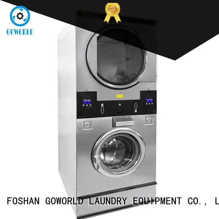 Low Noise stacking washer dryer washer supplier for commercial laundromat 1