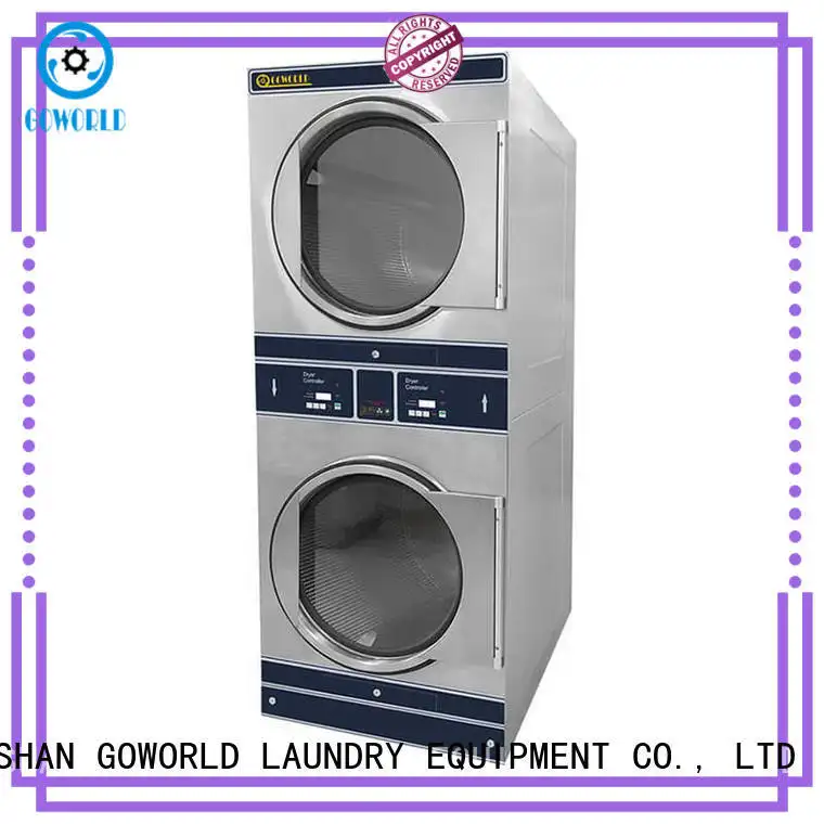 GOWORLD Automatic stackable washer and dryer sets natural gas heating for school 1