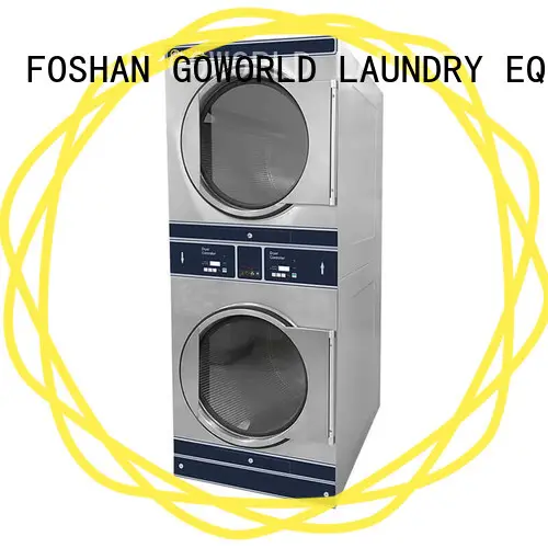 Manual stackable washer and dryer sets 8kg12kg LPG gas heating for hotel 1