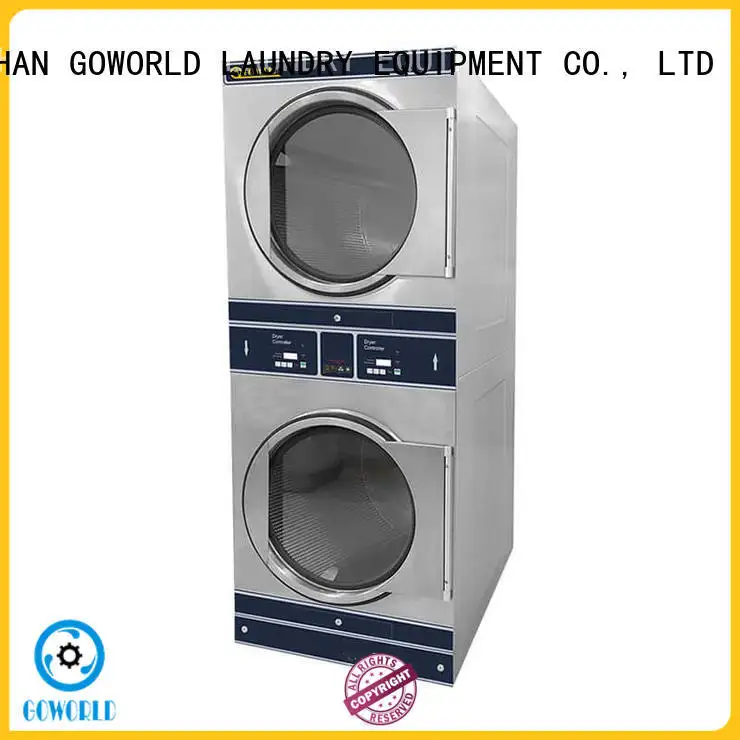 Easy Operated stacking washer dryer commercial natural gas heating for laundry shop 1