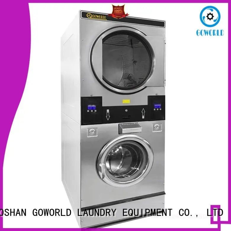 GOWORLD Easy Operated stackable washer dryer combo supplier for school 1