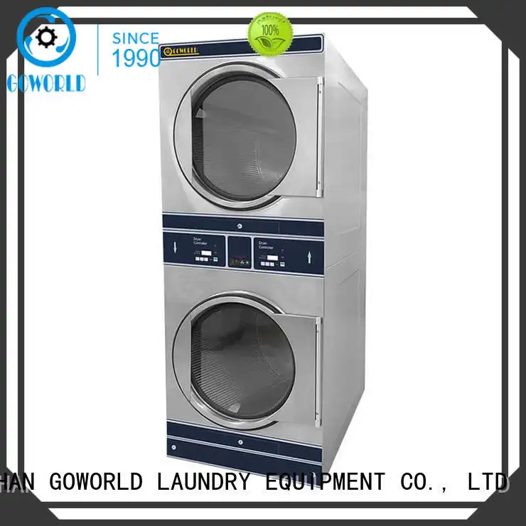 GOWORLD 8kg12kg stackable washer and dryer sets LPG gas heating for hotel 1