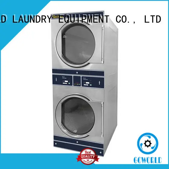 GOWORLD school stackable washer dryer combo natural gas heating for commercial laundromat 1