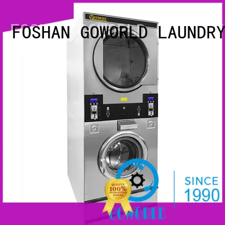 GOWORLD stainless steel self service laundry equipment LPG gas heating for hotel 1
