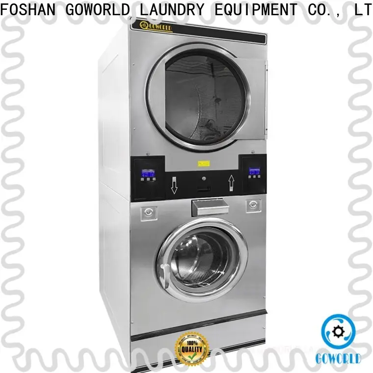 GOWORLD commercial stackable washer and dryer sets natural gas heating for school 1