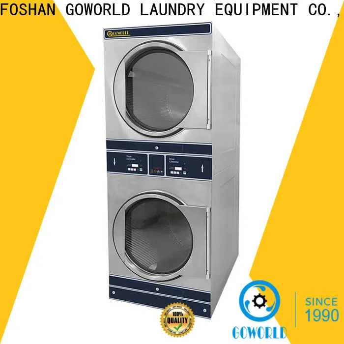 GOWORLD Low Noise stackable washer and dryer sets electric heating for hotel 1