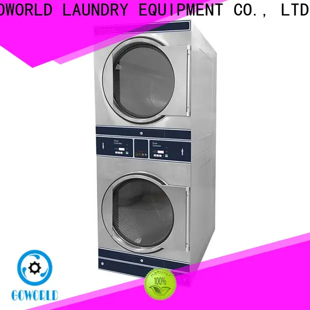 GOWORLD Manual stacking washer dryer natural gas heating for laundry shop 1