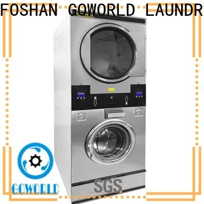 GOWORLD Manual stackable washer dryer combo LPG gas heating for fire brigade 1