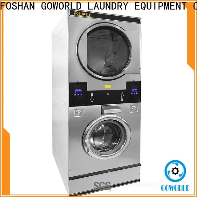 GOWORLD combo stackable washer dryer combo electric heating for commercial laundromat 1