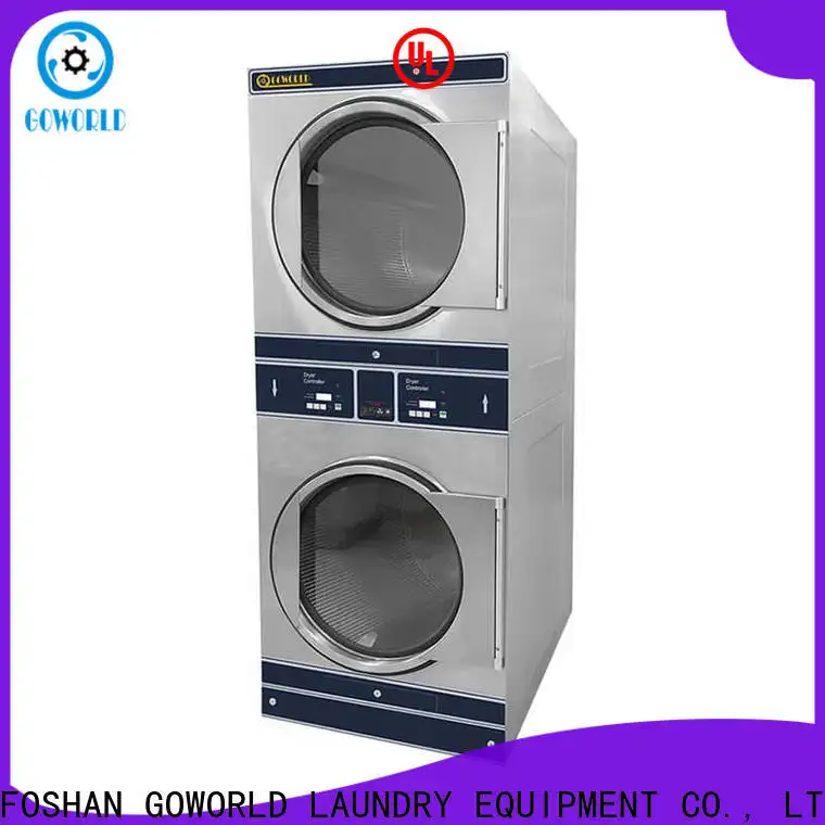 GOWORLD Manual stackable washer dryer combo natural gas heating for fire brigade 1