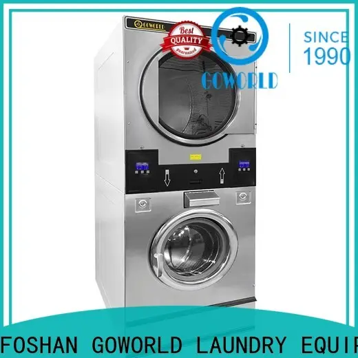 GOWORLD dryer stackable washer dryer combo LPG gas heating for commercial laundromat 1