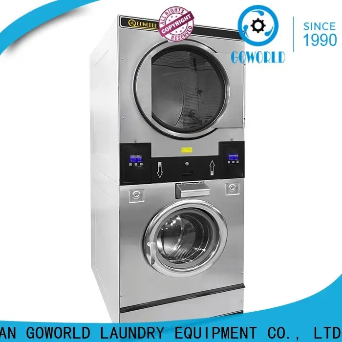 Energy Saving stackable washer dryer combo laundry natural gas heating for commercial laundromat 1
