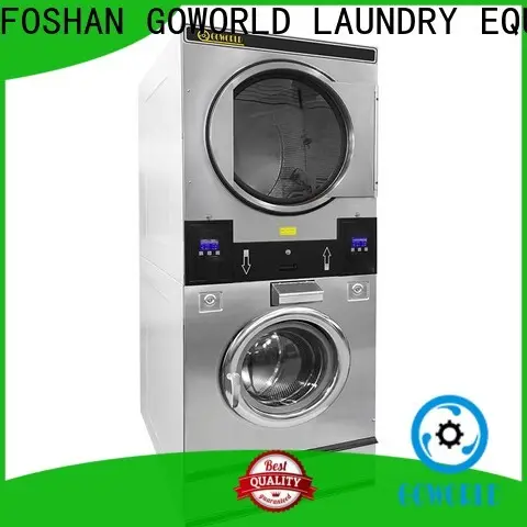 GOWORLD Easy Operated stacking washer dryer electric heating for fire brigade 1