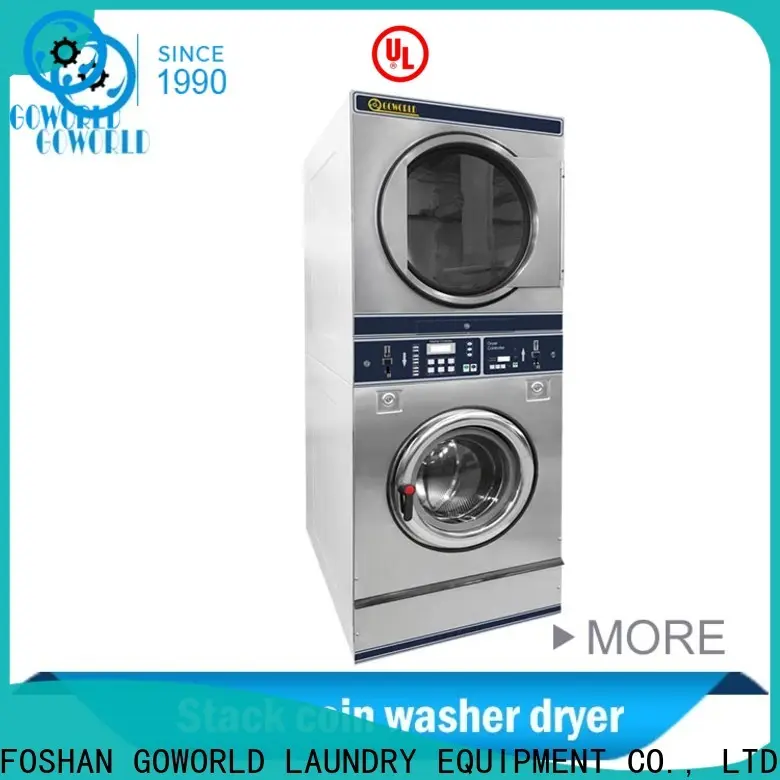 GOWORLD stainless steel semi automatic laundry machine Easy to control for Commercial laundromat338 1