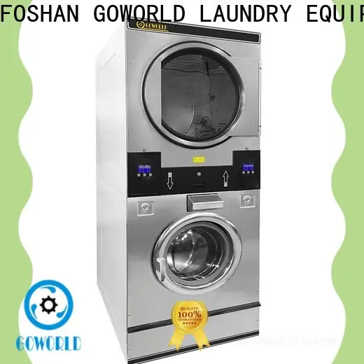GOWORLD Manual stackable washer and dryer sets steam heating for commercial laundromat 1