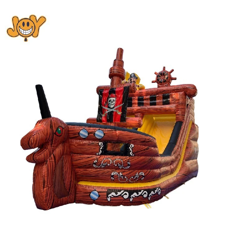 Ship de pirate gonflable toboggan sèche pour les enfants aventureux 1