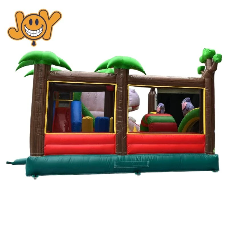 Inflatable Hippo Theme Play Center with Jumping Area and Slide 1