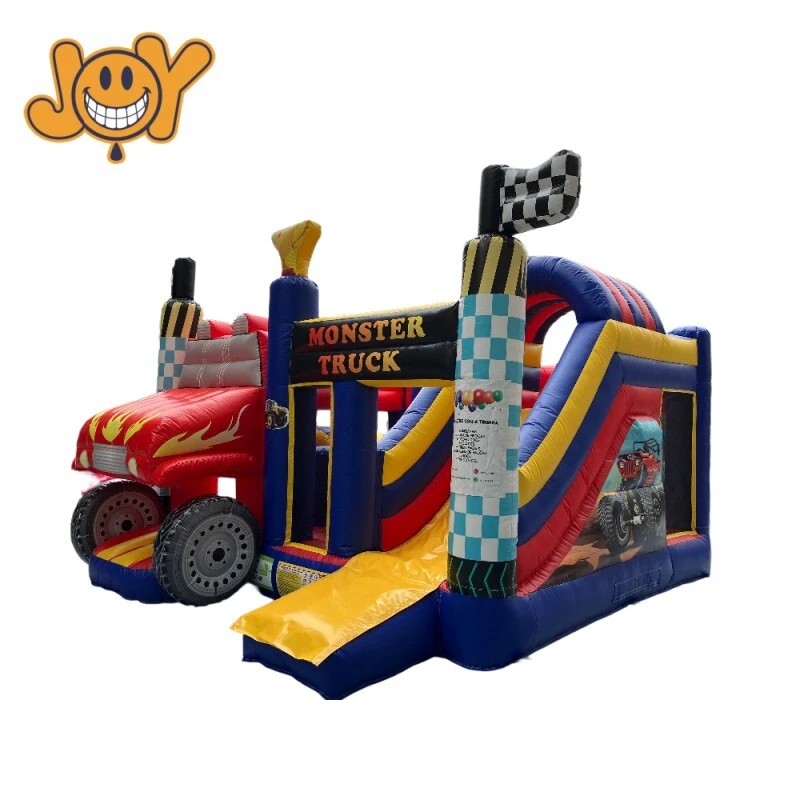 Inflatable Monster Truck Bounce House & Slide Combo 1