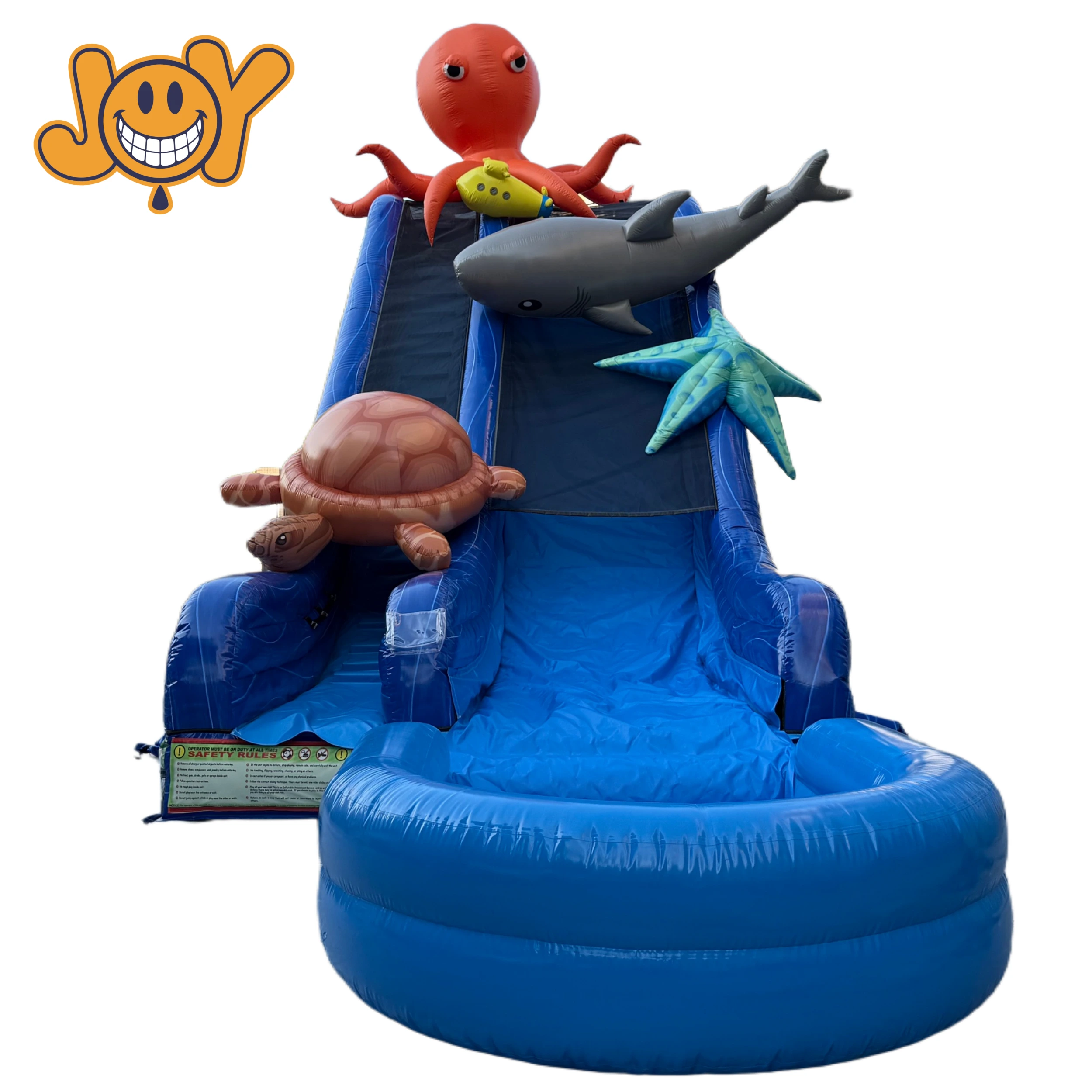 Ocean-Theme Colorful Big Inflatable Water Slide for Sale 1