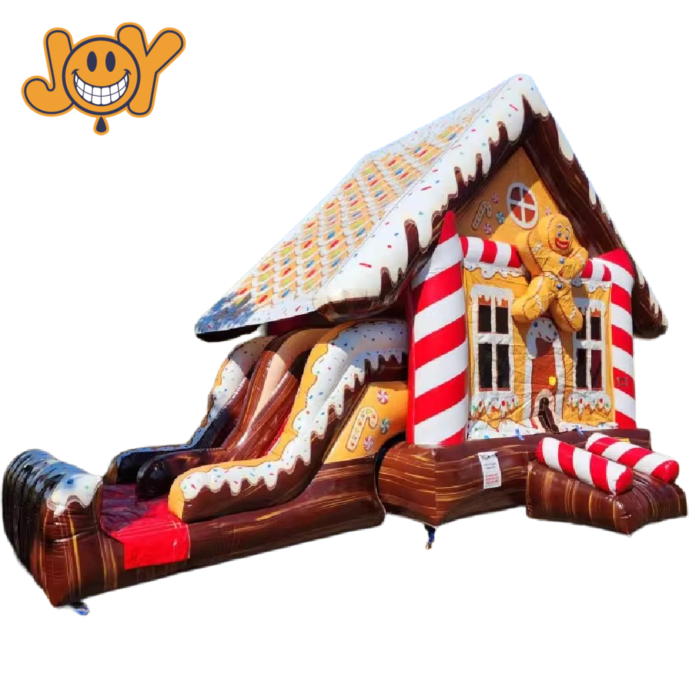 Gingerbread Inflatable Combo Bounce House Slide: a Sweet Christmas ...