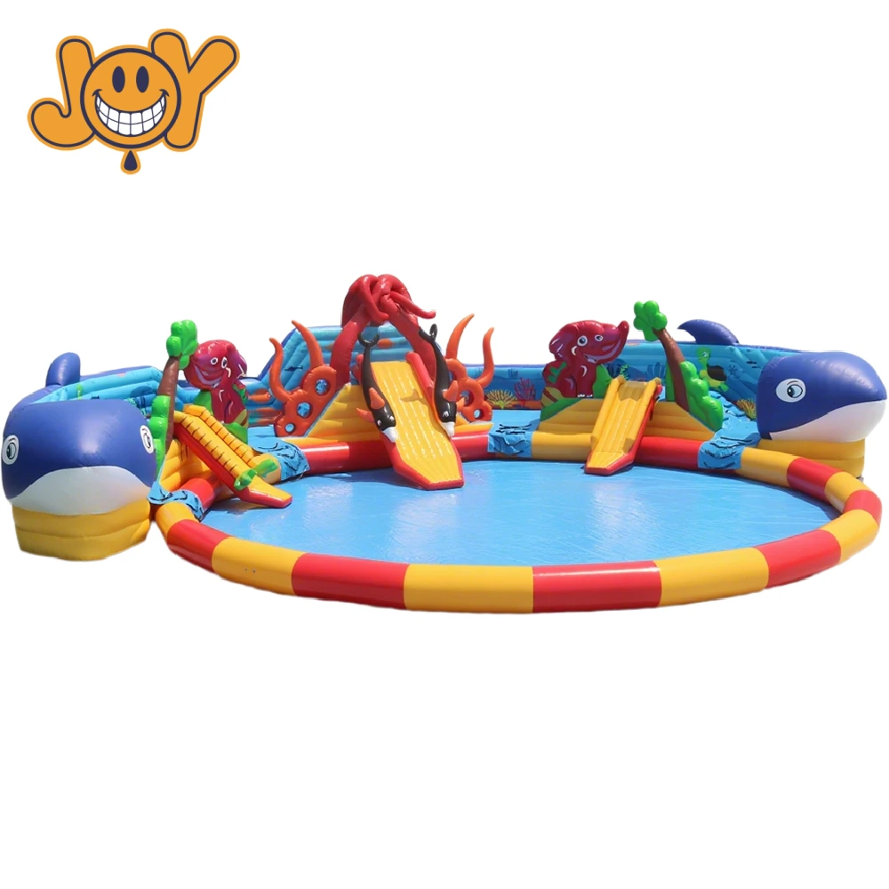 Inflatable Land Water Park: Slides, Pools for Kids & Adults 1