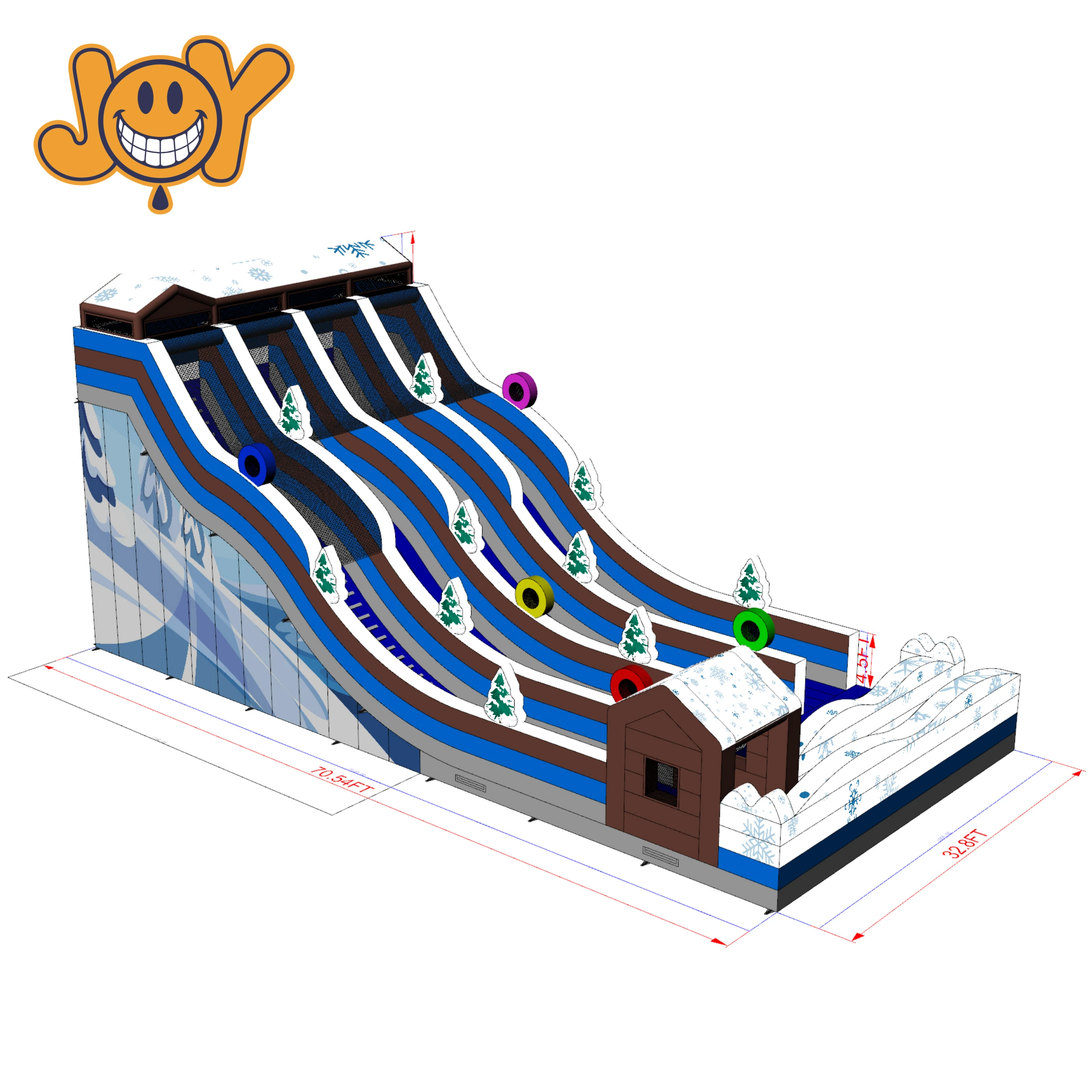 Giant Christmas Dry Slide | The Ultimate Attraction for Winter Celebrations For Sale 1