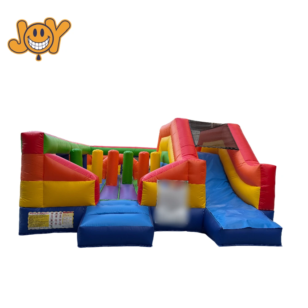 Bounce House Inflatable Combo With Obstacle Course Race Challenges Party Games For Sale 1