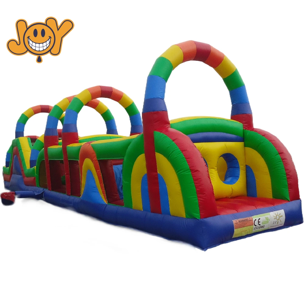 15 Meters Long Colorful Obstacle Course Bounce House for Carnival & Backyard Parties 1