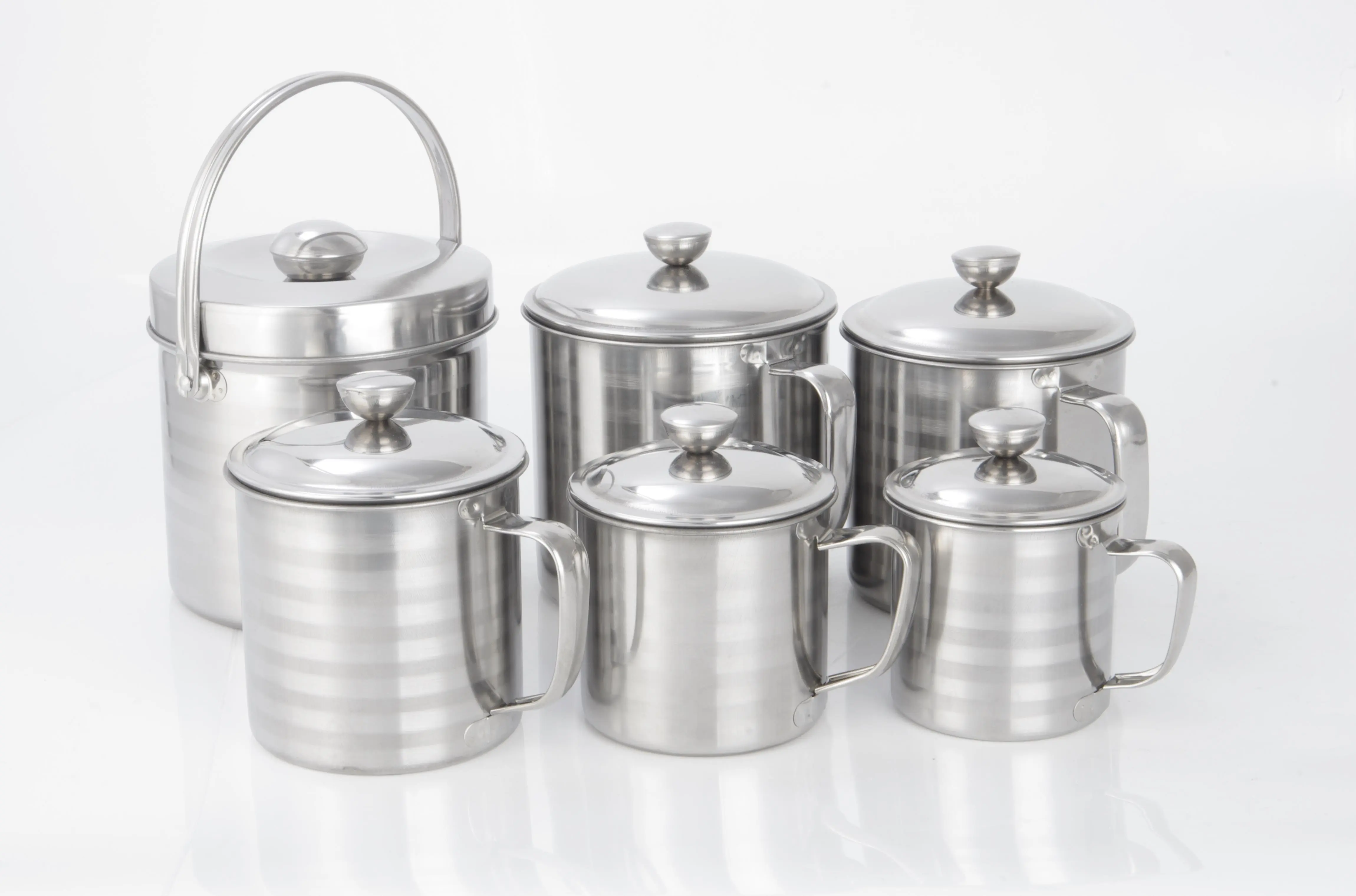 Stainless Steel Mug Set With Portable Pot 410# RGS-CK1895-T 1