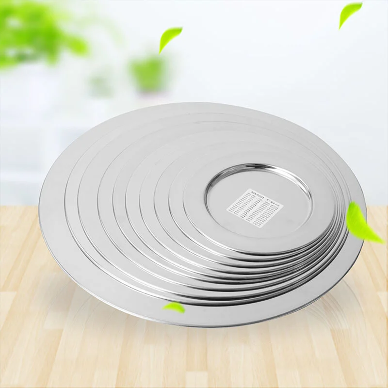 Hight Quality Stainless Steel Round Serving Tray /dinner plates RGS-PJ102 1