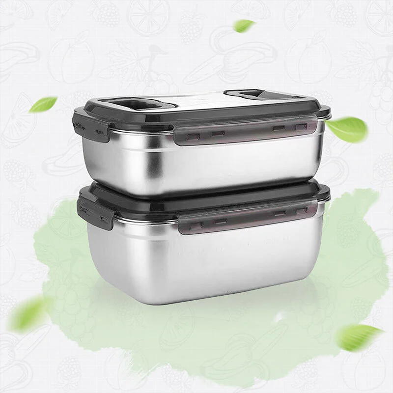 Stainless Steel Lunch Box with two handles lid / Container Set RGS-FW273 1