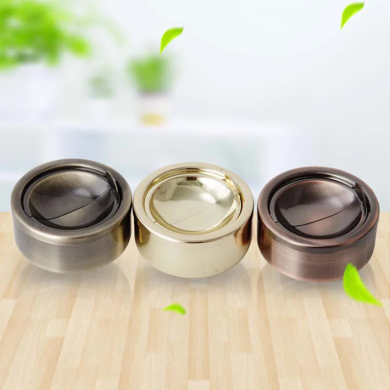 Decorative Metal Coating Ashtray Stainless Steel Ashtray Gold-plated RGS-A2341-D 1