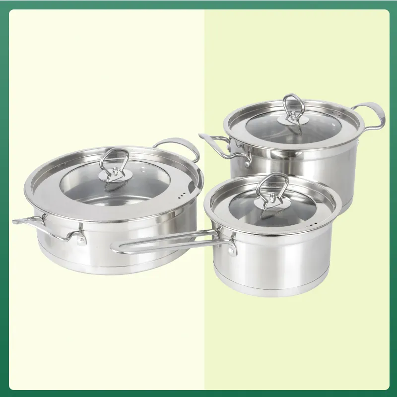 Evergreen stainless steel cooking sets sale company for kitchen 2