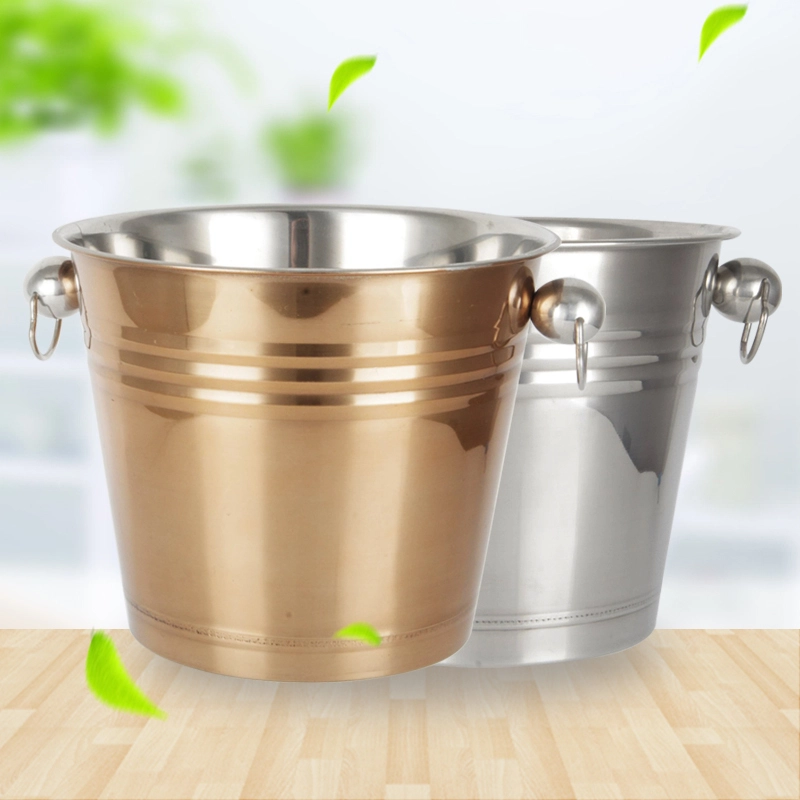 Stainless Steel Ice Bucket wine bucket  With Two Color RGS-I19001 1