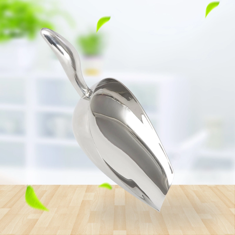 Stainless Steel Ice Scoop kitchen scoops  With Curved Handle RGS-I2192 1