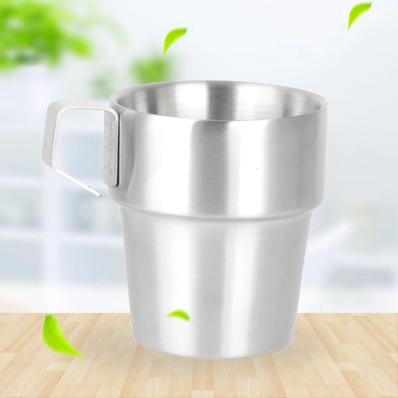 Stanless Steel Coffee Cup With Steel Handle 201# RGS-CK4876 1
