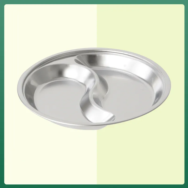 Evergreen Custom stainless steel dining plates for business for cooking 2