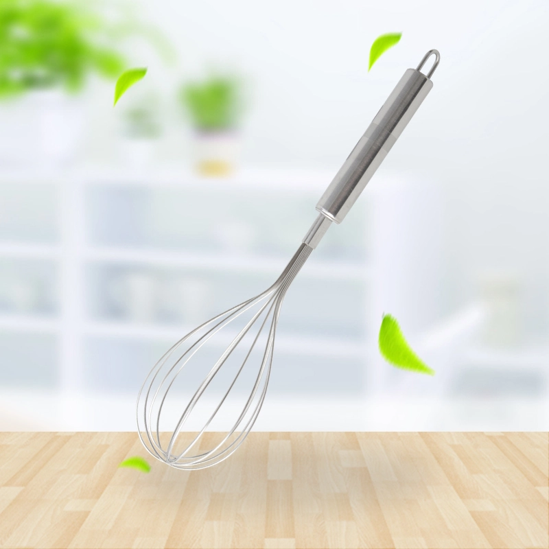 Stainless Steel Egg Beater With Round Steel Handle Line201# And Handle 410#RGS-FE4941 1