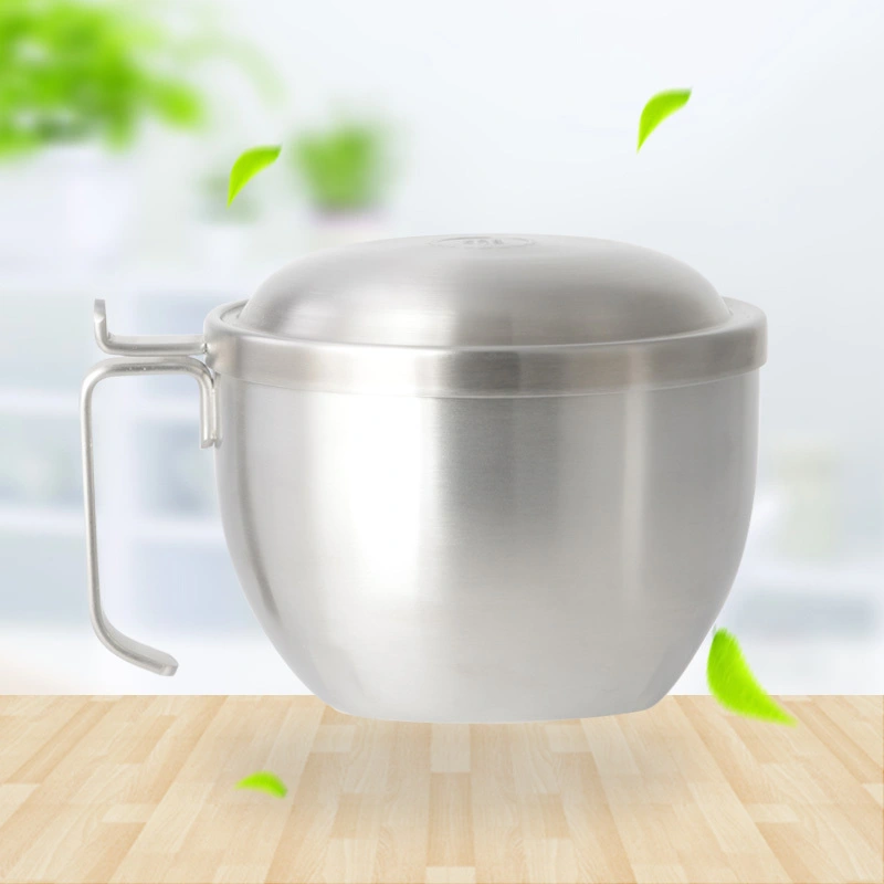 Stainless Steel Round Instant Noddles Cup With Double Layer 304# RGS-GC031 1