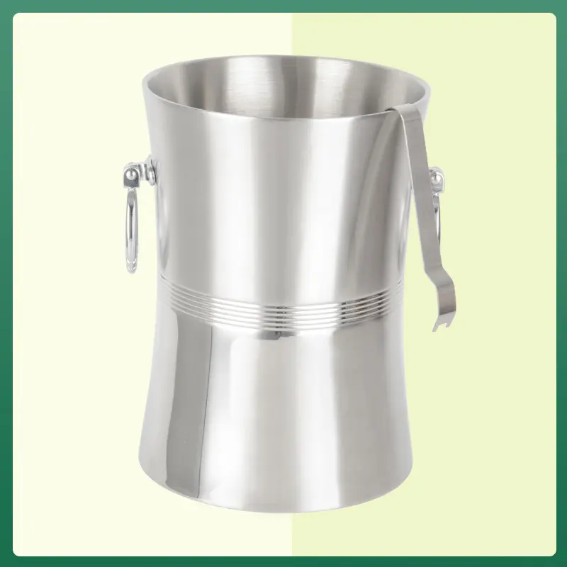 Evergreen Best brushed stainless steel ice bucket for business for kitchen 3