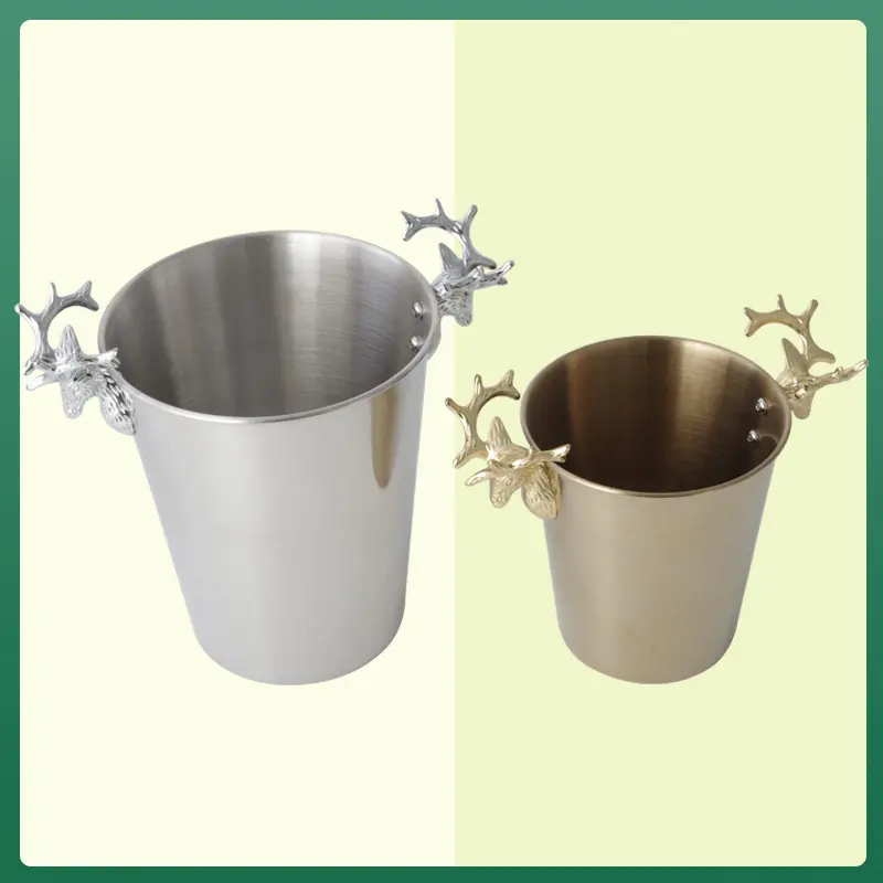 Evergreen engraved ice bucket stainless steel Supply for kitchen 2