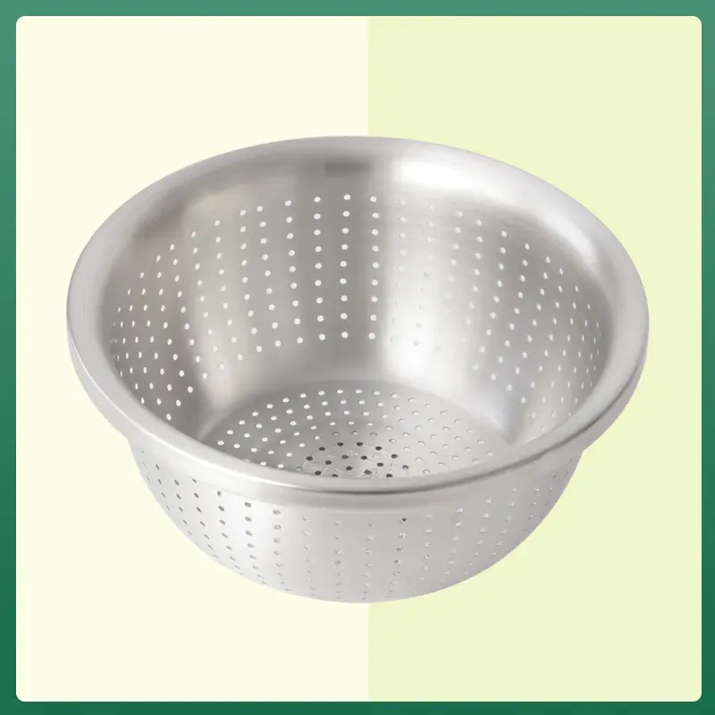 Evergreen stainless steel colander with long handle manufacturers for kitchen 2