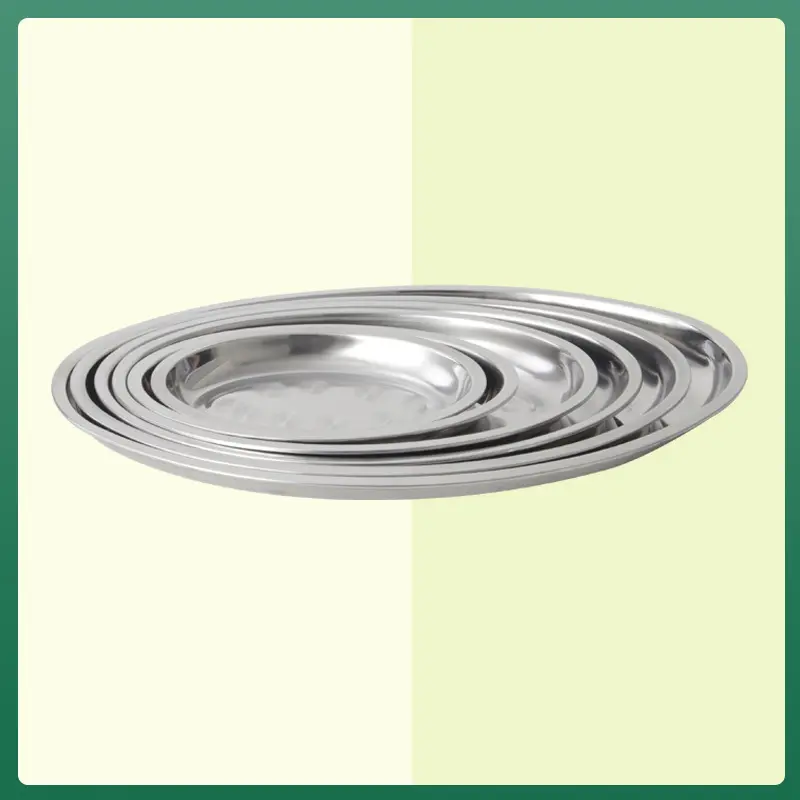 Evergreen stainless steel eating plates company for cooking 2